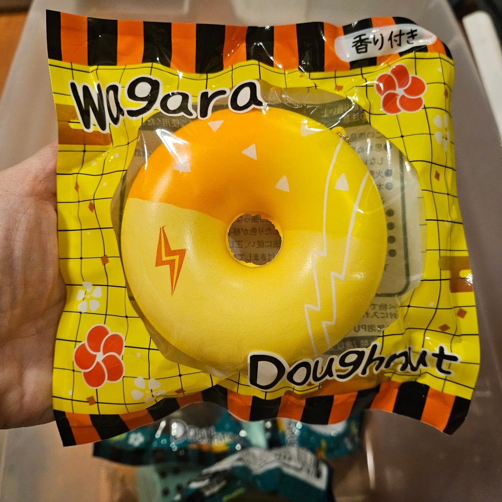 Demon Slayer Wagara Doughnut Donut Anime Stress Ball Squishy Keychain New RARE
